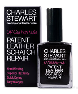 Bottle of Patent leather repair for shoes. Restore, don't buy new.
